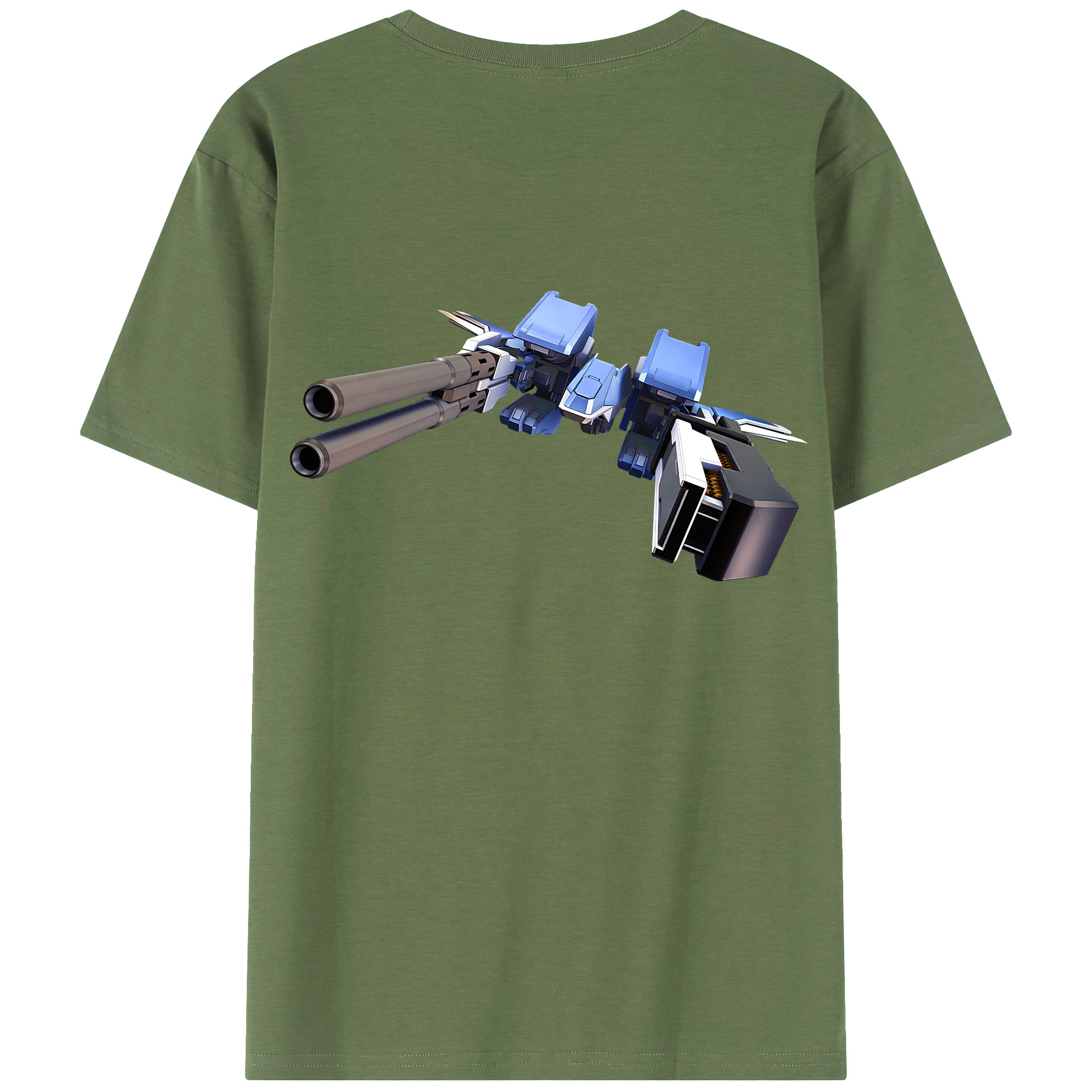 （画像用） 機動戦士ガンダム Mobile Suit Gundam 綿100％ メンズ半袖Tシャツ（バックプリント） 通気性